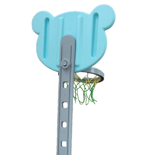 MM TOYS Basketball Hoop For Toddlers Indoor Outdoor 3 in 1 Sports Activity Play Centre 6704 Adjustable Football/Soccer Goal Game Ring Toss- Multicolor