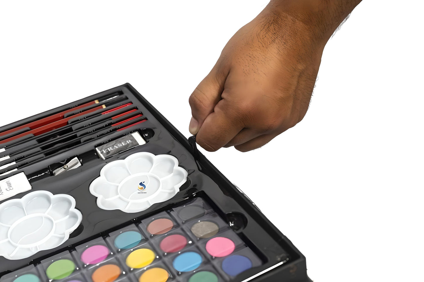 MM TOYS Ultimate Creativity Art Set - Zebra Unicorn Themed Multicolor Briefcase with 12 Oil Pastels, 10 Watercolors, 12 Sketch Pens, 12 Colored Pencils - Ideal Gift for Kids