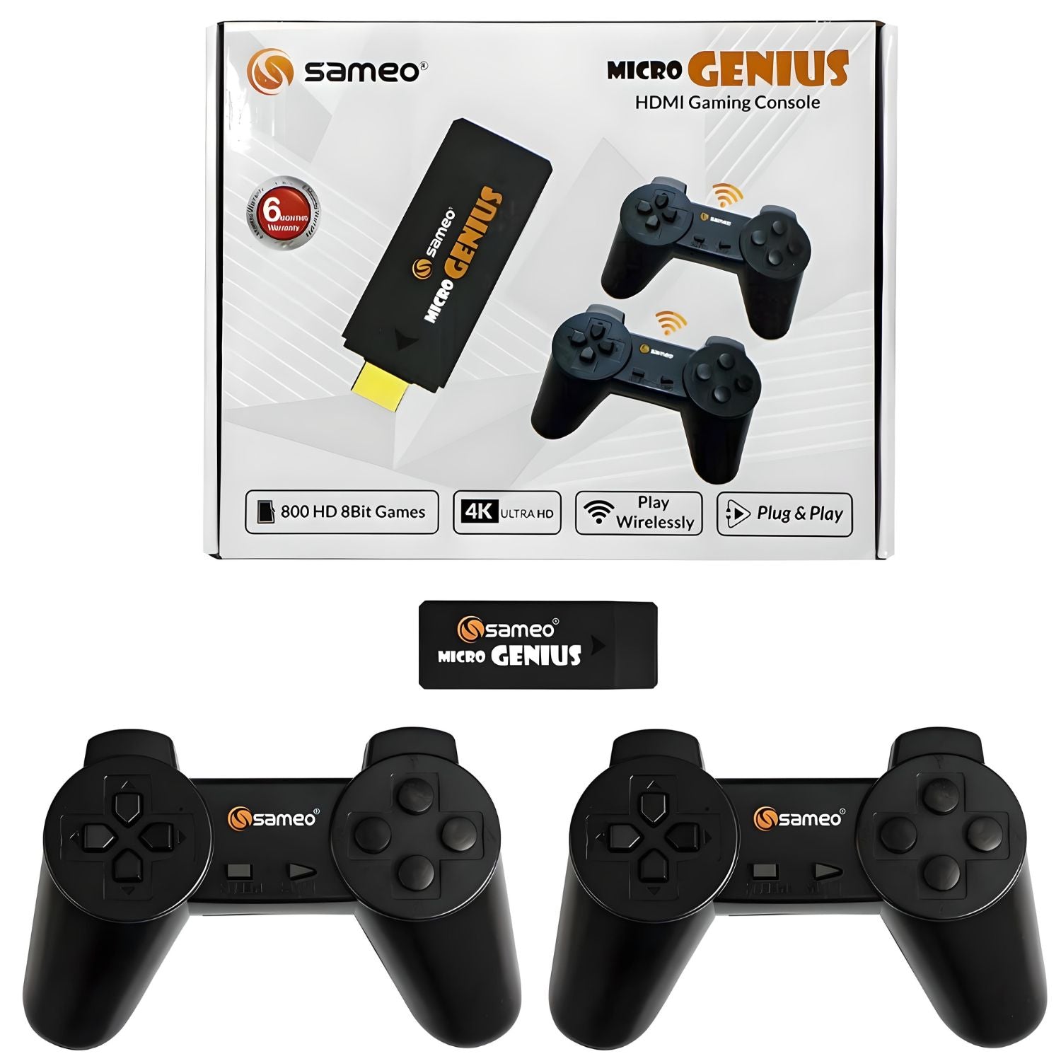 Sameo Micro Genius 8-Bit HDMI Video Gaming Console for Children, Featu – MM  TOY WORLD