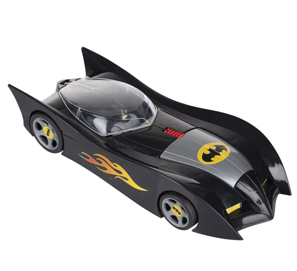 FUNSKOOL ORIGNAL BATMOBILE CAR INCLUDES ONE BATMAN SUPERHERO ACTION FIGURE AND MECHANICAL BOW ARROW 14 INCH BIG SIZE - BLACK