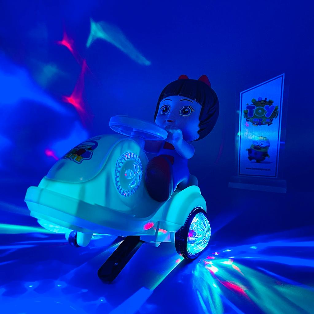 MM TOYS Stunt Dancing Car: Flashing Lights & Sound Effects, 360 Degree Rotation - Battery Operated Fun for Kids