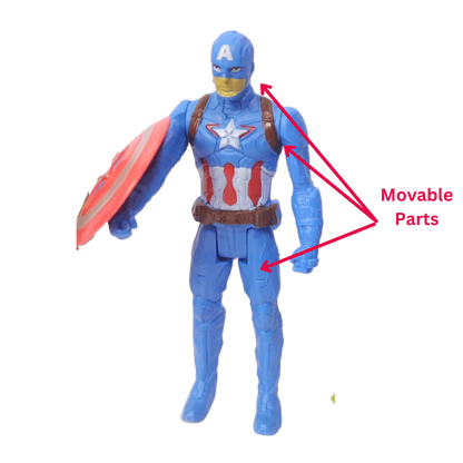 SuperHeros Set Of 5 Pcs DieCast Action Figures 4.5 Inch Size Gift Set For Kids - Multicolor