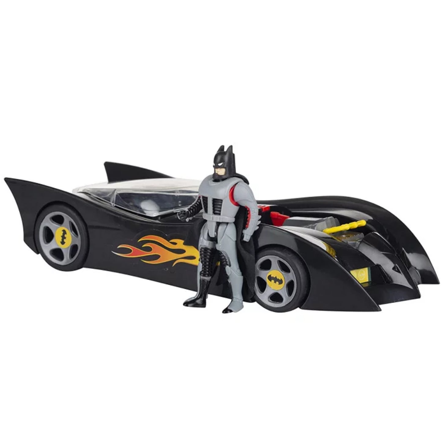 FUNSKOOL ORIGNAL BATMOBILE CAR INCLUDES ONE BATMAN SUPERHERO ACTION FIGURE AND MECHANICAL BOW ARROW 14 INCH BIG SIZE - BLACK