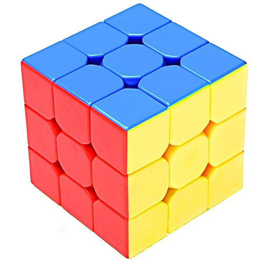 MM TOYS Cube 3x3 High Speed Cube Stickerless Magic Puzzle Cube Game Toy - Multicolor
