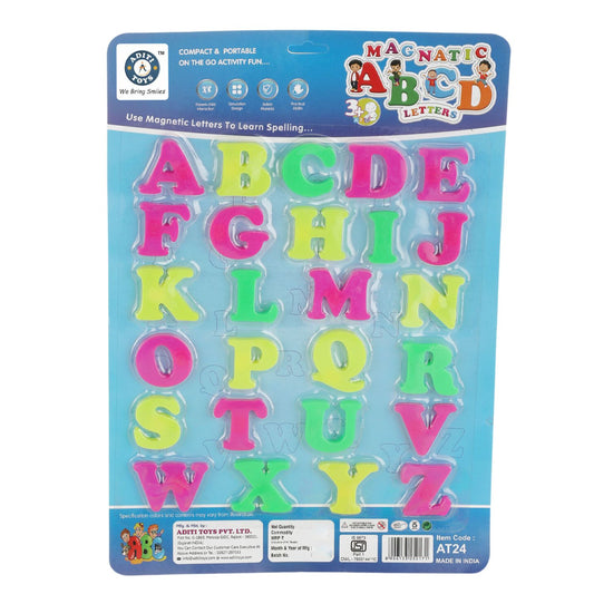 Aditi Toys AlphaMagnets - Premium Magnetic Alphabets Pack, Educational Toy for Enhancing Pre-reading Skills, Multicolor