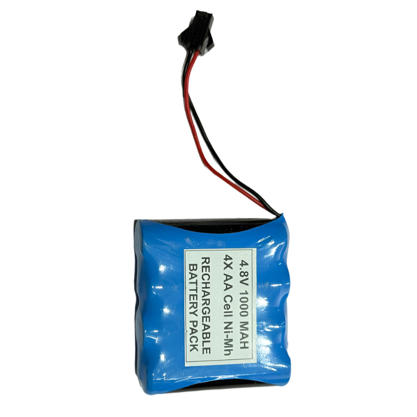 MM TOYS 4.8V 1000 Mah Ni-Mh Rechargeable Battery With 2 Pin Female JST Connector Black For Remote Control Toys And Projects