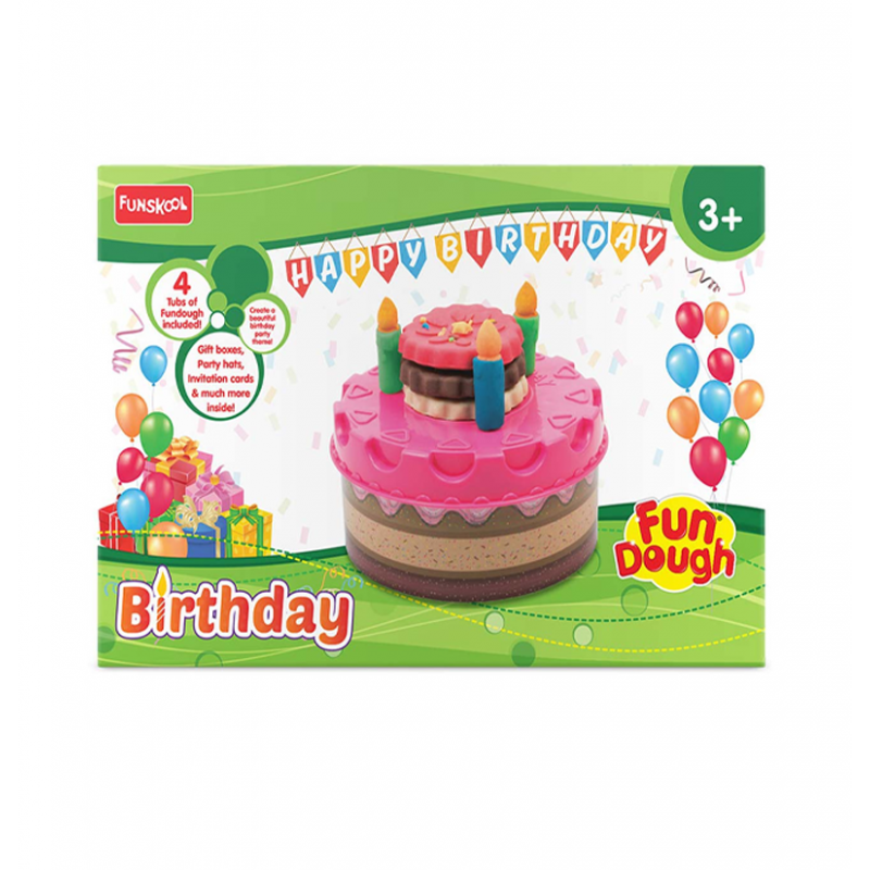 Birthday Fun Dough Set Funskool Make Birthday Set With Dough With Molds For Kids