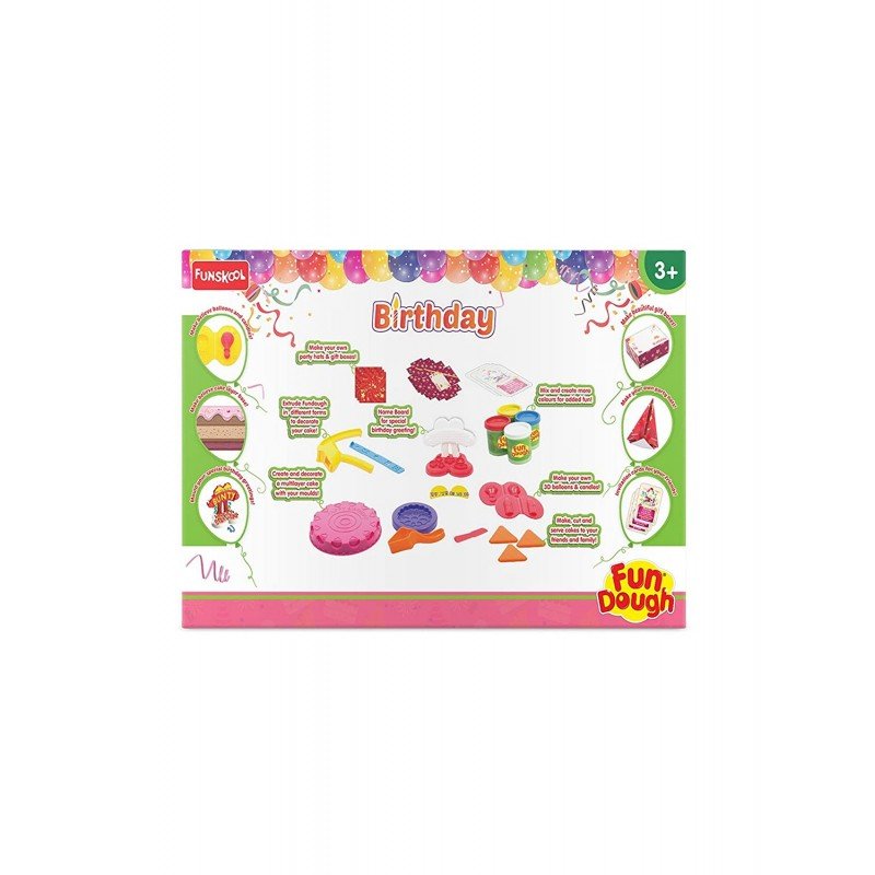 Birthday Fun Dough Set Funskool Make Birthday Set With Dough With Molds For Kids