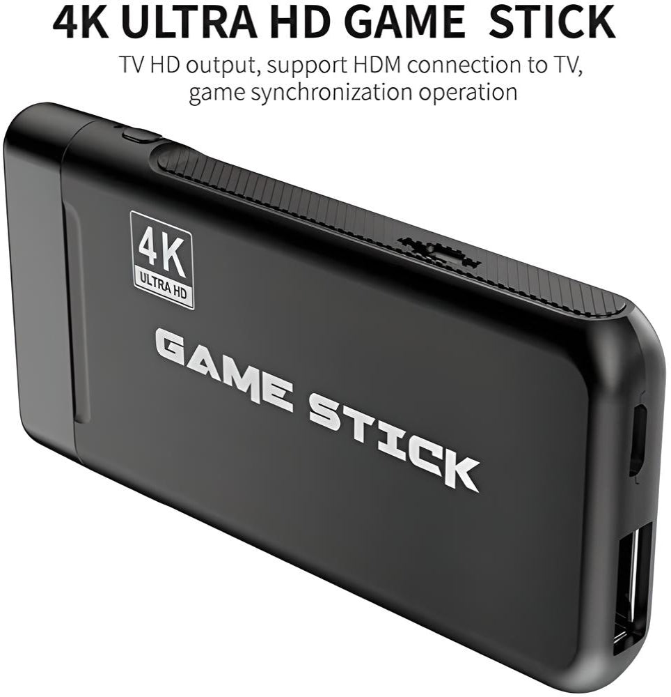 MM TOYS USB Wireless Console Game Stick Video Game Console Built-in 3000 Classic Games 8 Bit Mini Retro Controller HDMI Output Dual Player- 4K Ultra HD Game Stick