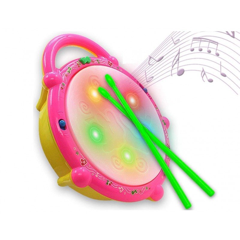 ELECTRONIC MUSICAL DRUM WITH LIGHTS TOY FOR KIDS TWO STICKS INCLUDED 168-23 FLASH DRUM