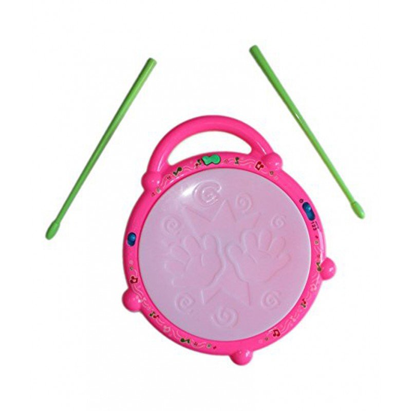 Electronic Musical Drum with Lights Toy for Kids Two Sticks Included 168-23 Flash Drum For 2 To