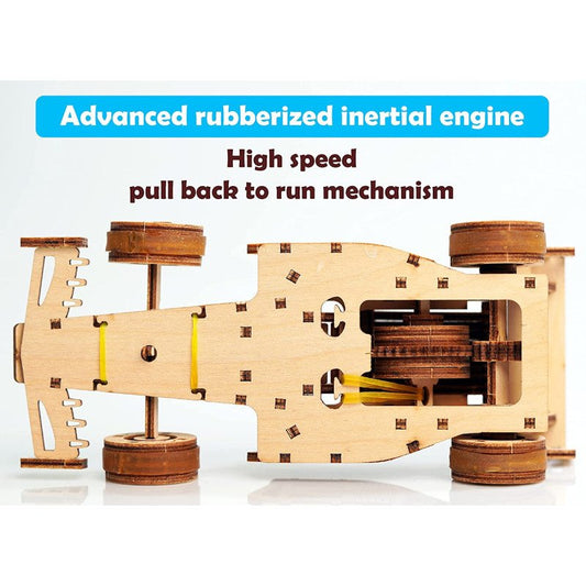 FUNVENTION- DIY CAR FOR LITTLE SCIENTIST IN EVERY KID FUNVENTION F1 RACER CAR - DIY FUNCTIONAL MECHANICAL MODEL 3D PUZZLE STEM Learning