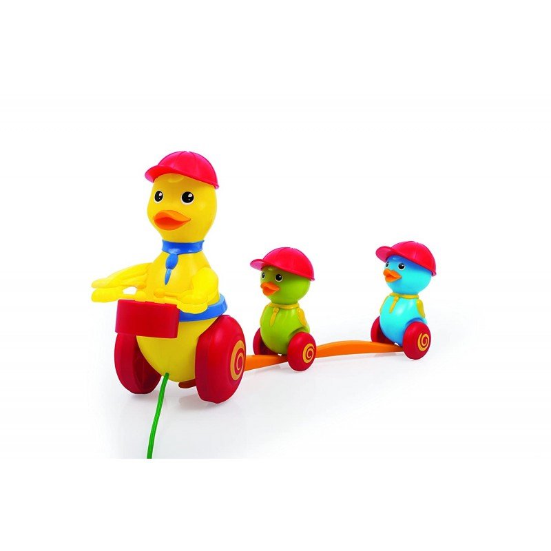 GIGGLES - DUCK PARADE , 2 IN PULL ALONG TOY ,DRUM, LINKING, ENCOURAGES WALKING FOR KIDS