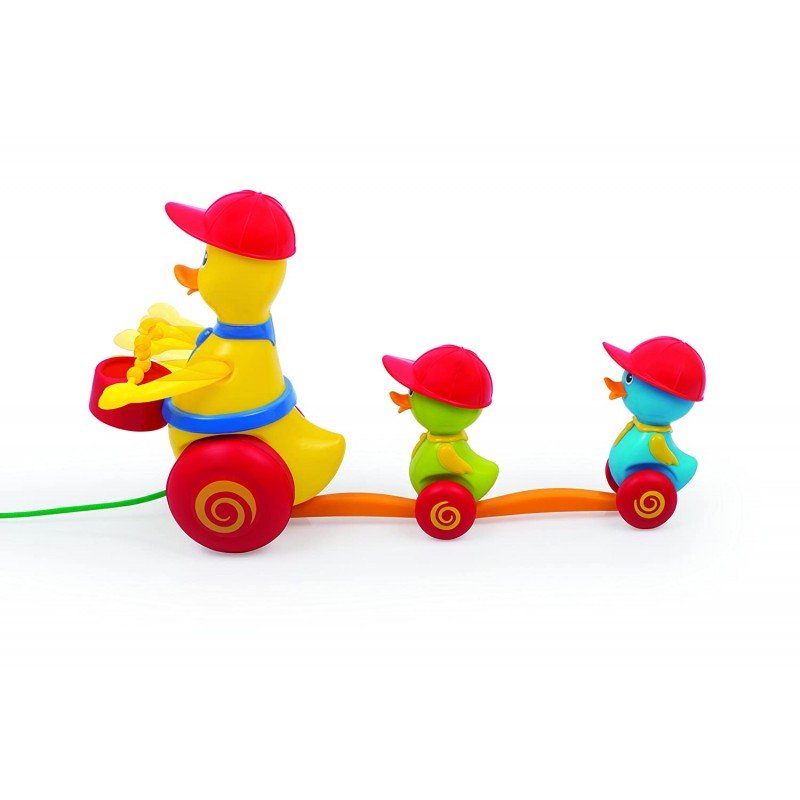 GIGGLES - DUCK PARADE , 2 IN PULL ALONG TOY ,DRUM, LINKING, ENCOURAGES WALKING FOR KIDS