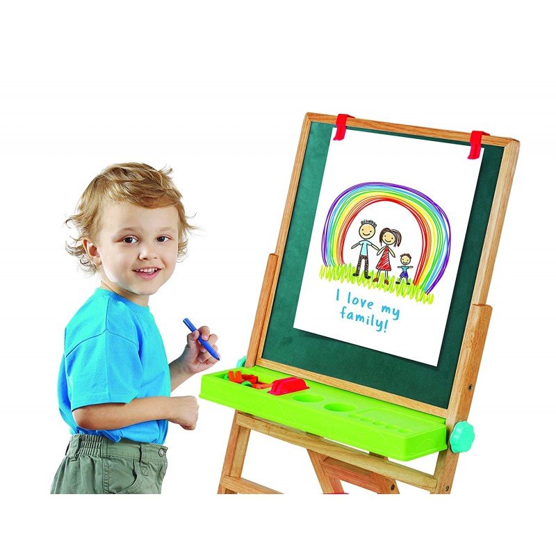 GIGGLES MY FIRST EASEL 4 IN 1 MULTICOLOR WOODEN FOR 3 TO 10 YEARS