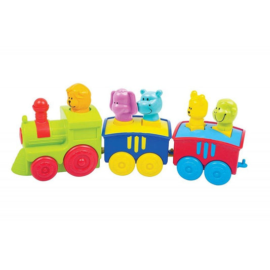 Giggles - 2 in 1 Toy Train, Colourful Animal Pull Along, Walking, Shape Sorting, Pretend Play Toy for 18+ Months Toddlers