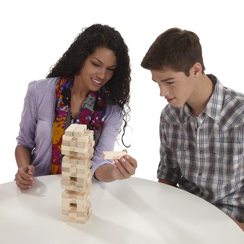 Hasbro Classic Jenga Wooden Blocks - Stacking Tower Game for Kids 6+ Years