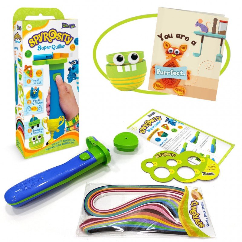 IMAGIMAKE MAPOLOGY QUILL ON WITH SUPER QUILLER AUTOMATED MULTIFUNCTION QUILLING TOOL SET FOR CHILDREN