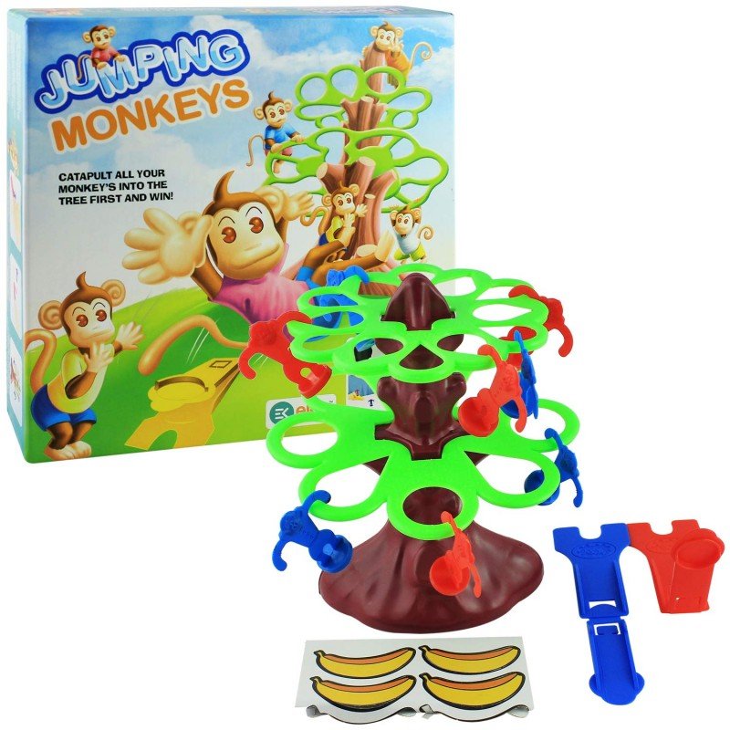 EKTA JUMPING MONKEYS JUMPING BIG BOARD GAME FAMILY GAME, MULTI COLOR FOR 5 YEAR AND ABOVE BOY AND GIRLS