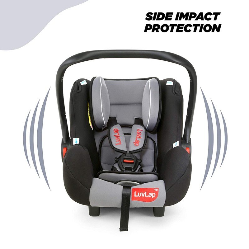 LUVLAP 4 IN 1 BABY CARRY COT CUM CAR SEAT, ROCKER, CHAIR, 0 MONTH+, CARRYING CAPACITY 13KG, 5 POINT SAFETY BLACK