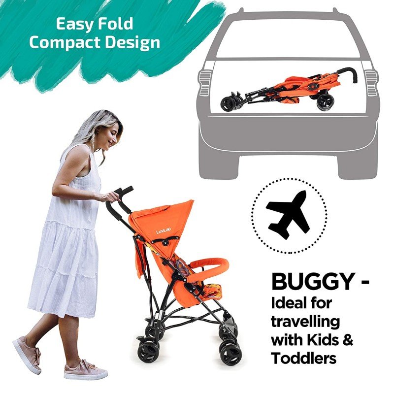 LUVLAP TUTTI FRUTTI STROLLER/BUGGY 18274 COMPACT AND TRAVEL FRIENDLY