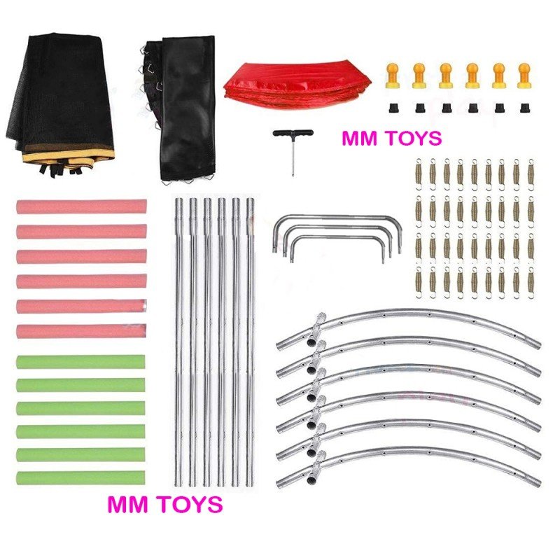 MM TOYS 55 Inch Trampoline with Safety Net & U-Shape Legs for Kids & Adults Indoor & Outdoor Trampoline Powerful Loading Capacity 120KG Stainless Steel Frame & Legs.