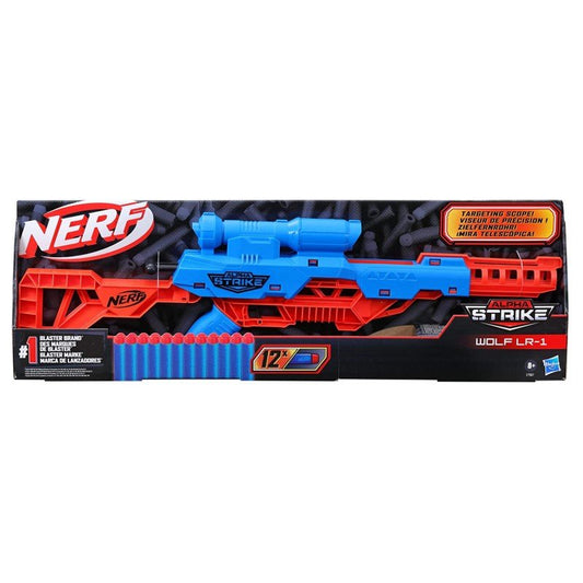 NERF ALPHA STRIKE WOLF LR-1 BLASTER GUN FREE 12 OFFICIAL NERF ELITE DARTS INCLUDED