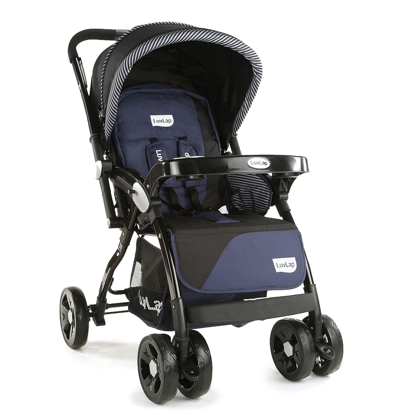 LuvLap StrollStar Galaxy Baby Stroller: 5-Point Safety, Multi-Recline Seat, Easy Fold, Lightweight for 0-3 Years-18257 Blue