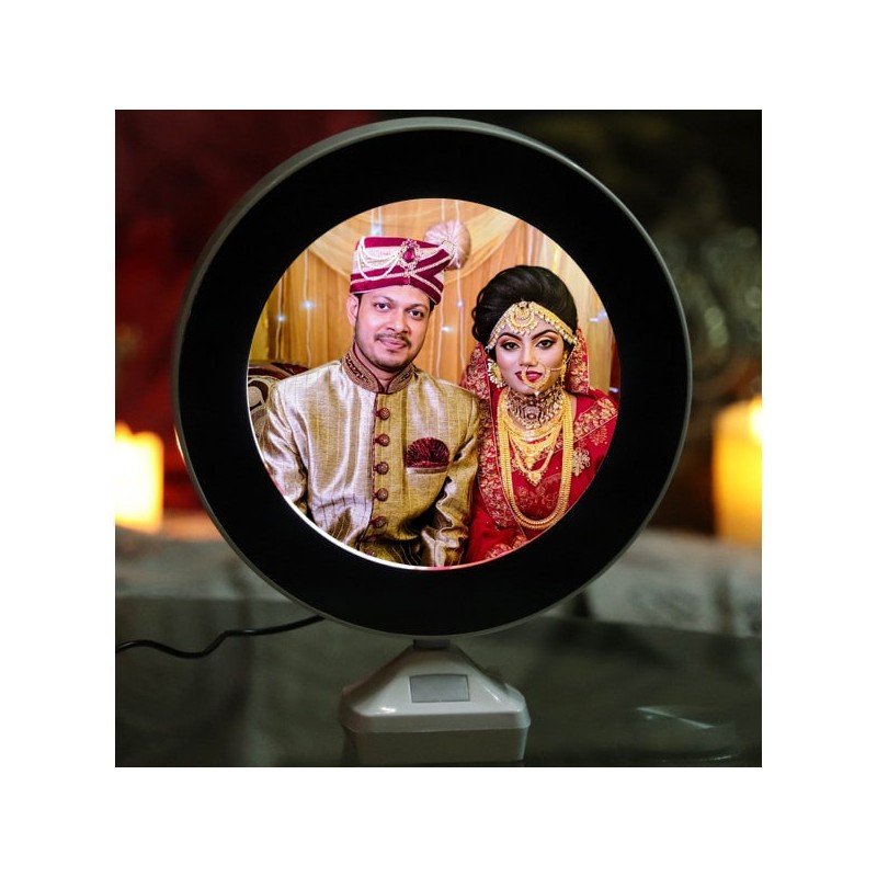 Round Shape Magic Mirror With Photo