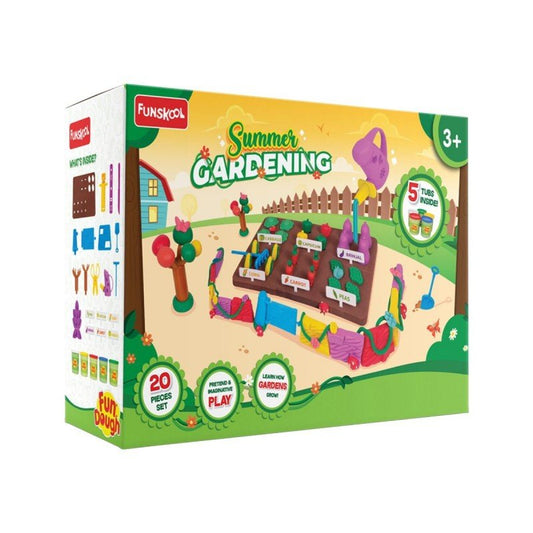 Funskool Summer Gardening Fun Dough Set | 20 Pieces & 5 Color Tubs | Ideal for Ages 3+