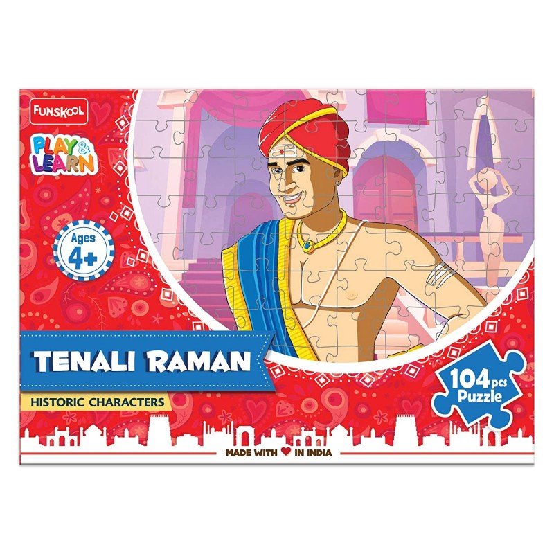 Funskool Tenali Raman Historic Characters Puzzle - 104 Pcs Board Game for Kids - Fun & Educational