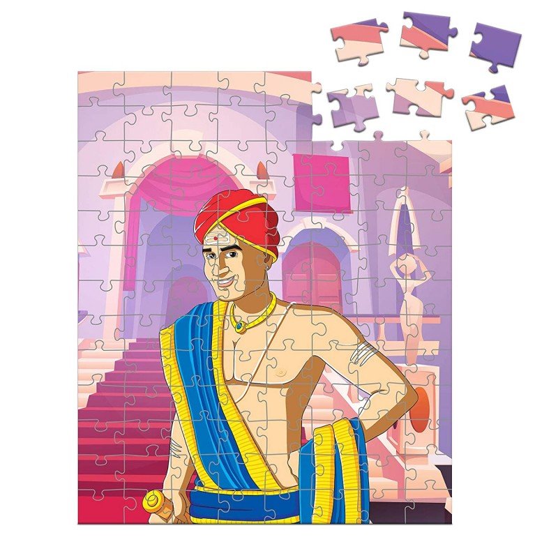 Funskool Tenali Raman Historic Characters Puzzle - 104 Pcs Board Game for Kids - Fun & Educational