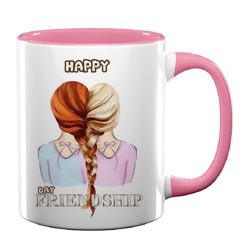 MM TOYS TWO TONE CUSTOM PINK CERAMIC COFFEE MUG WITH PHOTO PRINT