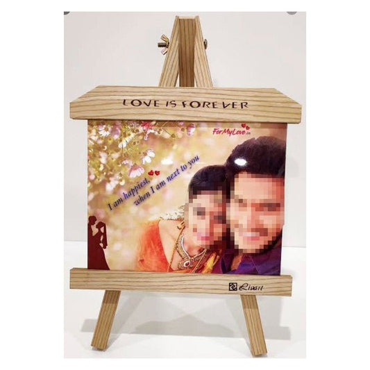 Wooden Photo Frame With Metal Print
