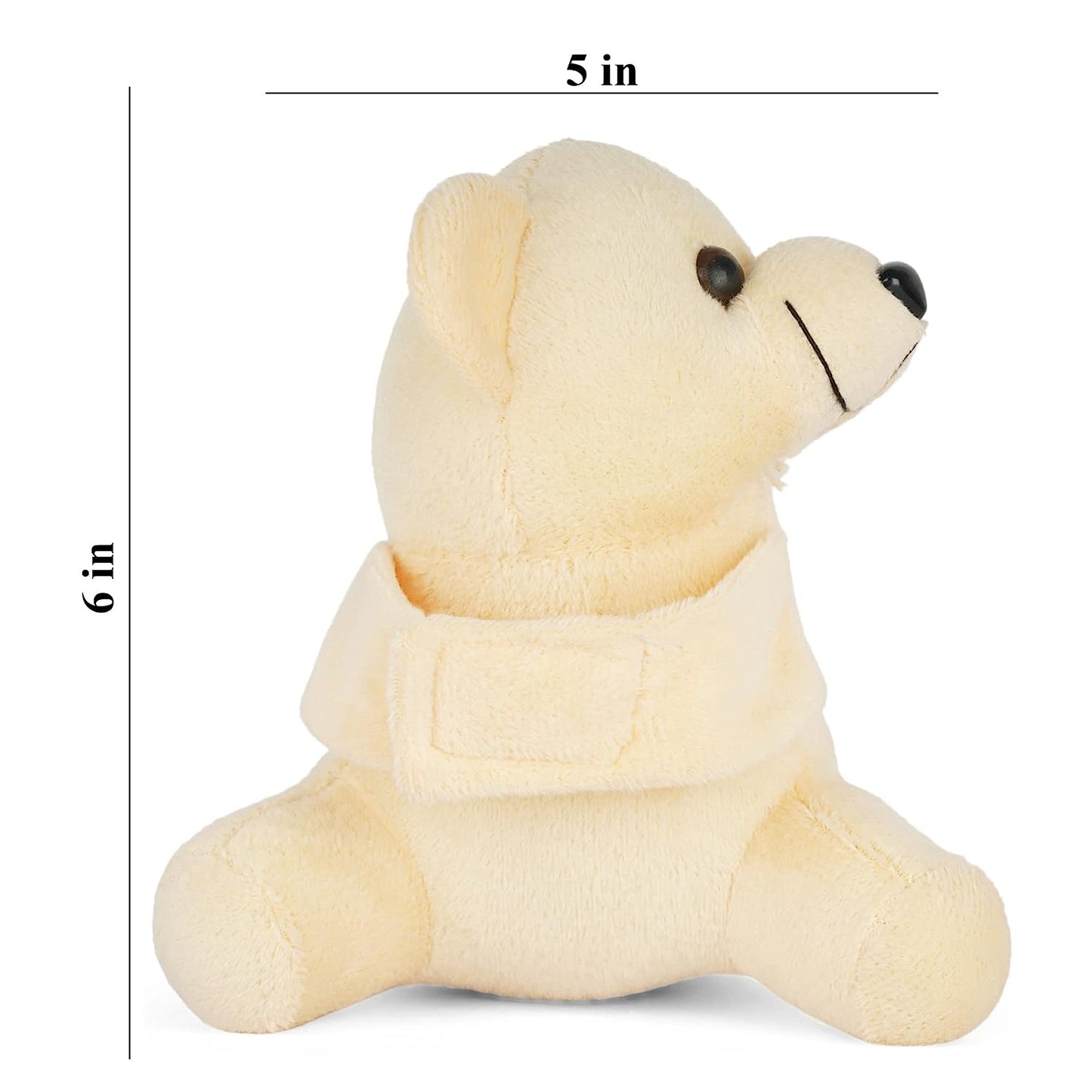 MM TOYS 4 Pcs Teddy Bear Soft Plush Toy Tieback Holdback Holder for Window Curtain Drapes Living Room Home Decoration Accessories for Children Pack of 2 - (5 X 6 Inch, Dark Brown)