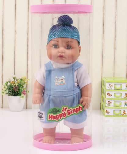 Speedage 33.5cm Happy Singh Junior Baby Doll, Model SHSJD-02, Ideal for 1-7 year old Kids, Colour Varies, Enhances Imagination & Empathy