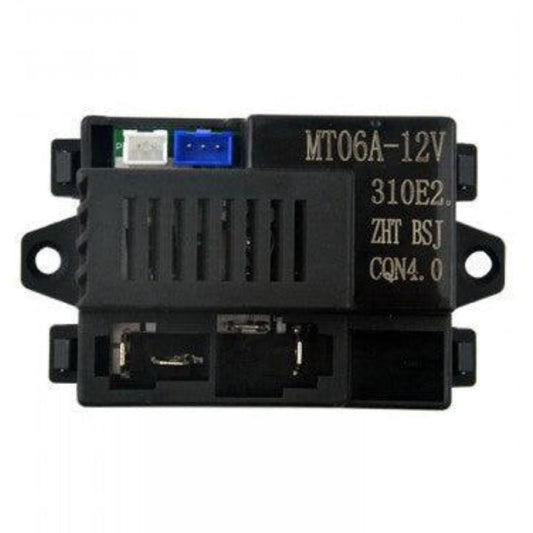 A black 12V motor controller for kids' electric bikes with model number MT06A-12V and DQN 4.0 system.