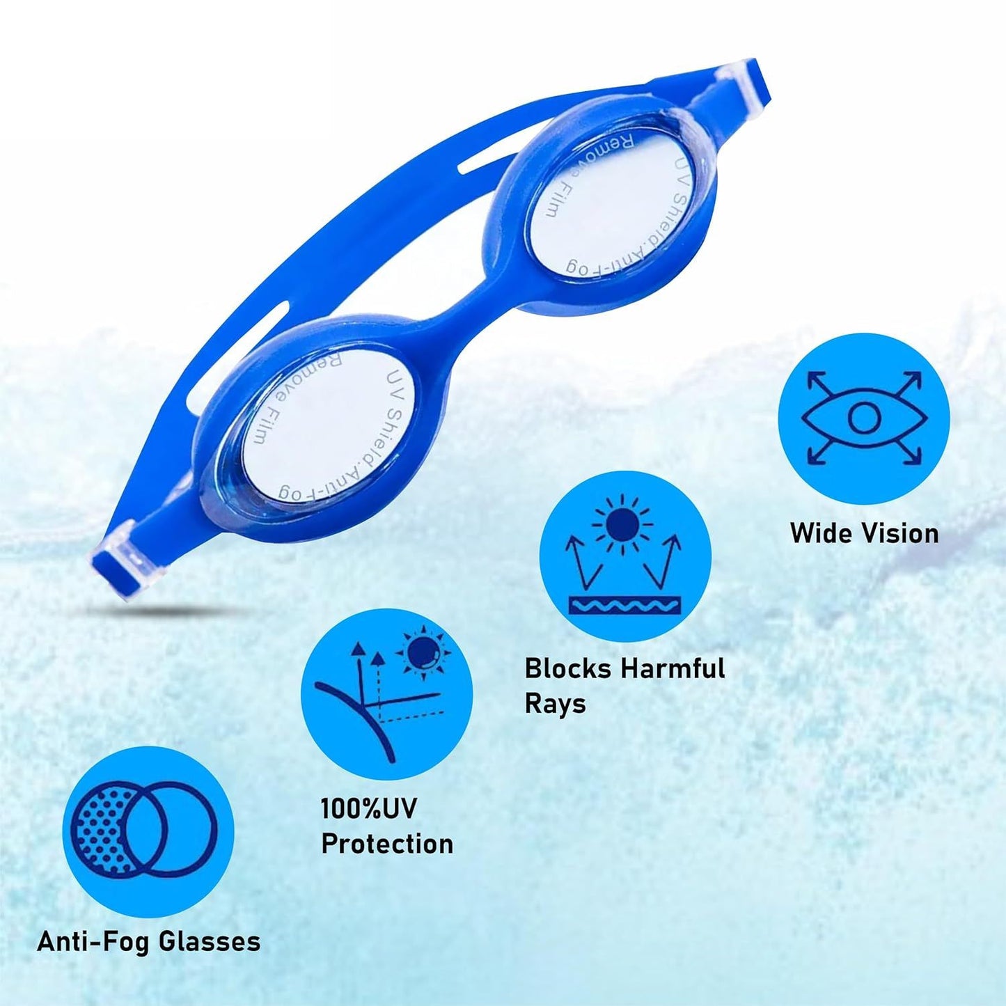 MM TOYS Adjustable Swimming Goggles with Ear Plugs | Soft Silicone Straps | Comfortable Fit for Kids & Adults | Color as per Stock