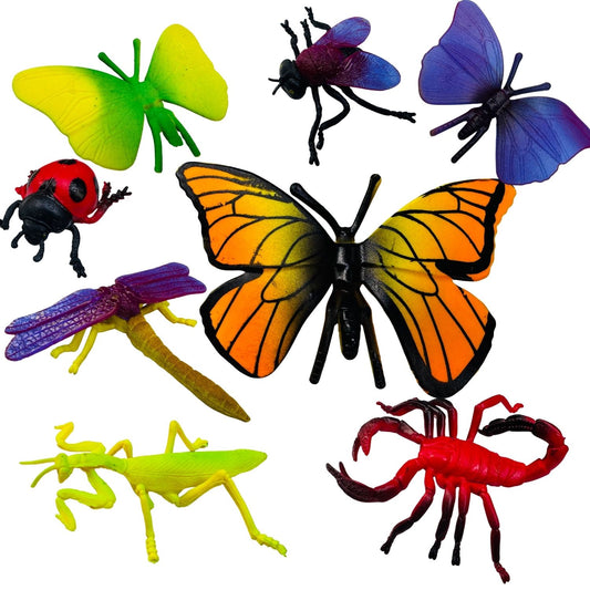 MM TOYS PVC Insect Toy Set (8 Pieces) – BIS Certified Non-Toxic Unbreakable Bug Figures for Kids 3–8 Years