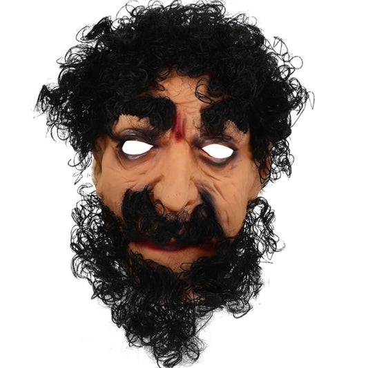 MM TOYS Beared Man Horror Face Mask, Soft Silicon, Realistic Details, Ideal for Halloween & Parties, Adult Size