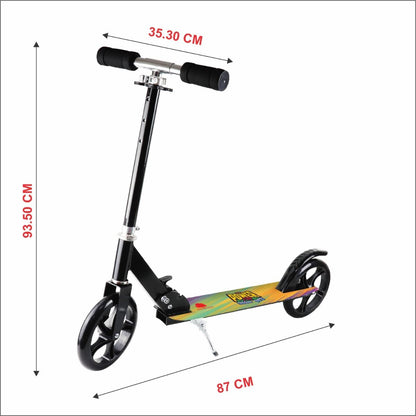 Skoodle Power Play - Whoosh Premium 2 Wheel Skate Scooter 200mm Big PU Wheels, Durable Metallic Body, Adjustable Handlebar - Ideal for Age 8-14