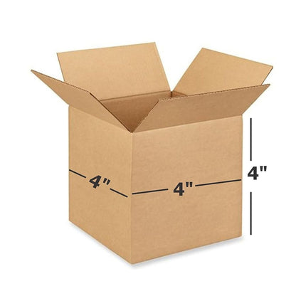 MM TOYS 3 Ply Brown Corrugated Box For Packing 4x4x4 Inches-Pack of 50