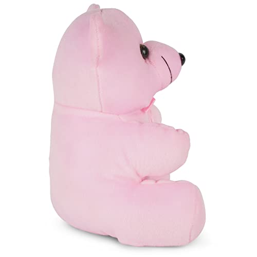MM Toys: CuddlyCub, Super Soft Stuffed Teddy Plush Bear, 7.5 Inch, Ideal Gift for Kids/Girls, Perfect for Home Decor, Pink Color
