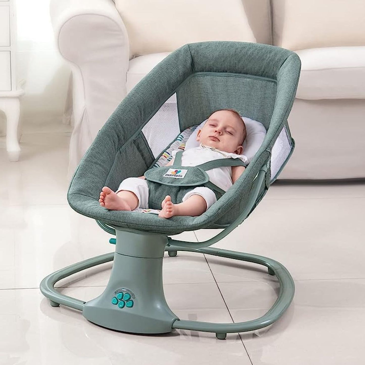 Mastela 3 in 1 Deluxe Multi-Functional Bassinet Swing 8105 Rocker, 5-Point Safety,  Melodies, Swing Speeds & Timer, Bluetooth for 3-36 Months