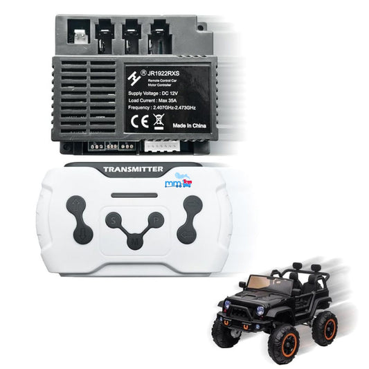MM TOYS JR1922 RXS 2.4G Controller + Remote Set for Kids Electric Ride-On Car – Replacement Kit with Easy Pairing Instructions, Compatible Accessory for Battery Operated Toy Vehicles