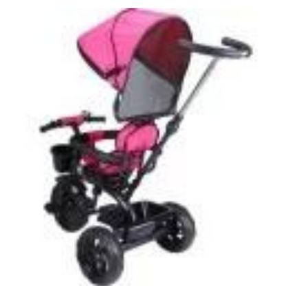 TOYZOY Baby Tricycle 532 With Protective Canopy, Suitable for 1.5-4 Years Fun & Safe Ride for Toddlers  Vibrant Color