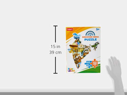 Funskool - Play & Learn-Discover India, Educational, 40 Pieces, Age 5+, Indian States & Capitals, Multicolor
