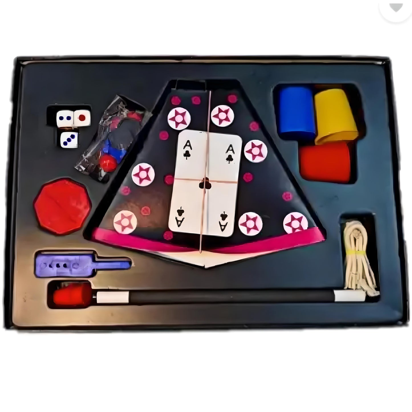 EKTA Classical Magic Show Tricks Set – 50+ Easy Illusions, Sturdy Props & Video Guides, Ages 8+, Black