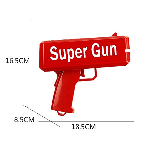 MM Toys Party Cash Gun - Red Cash Cannon Money Rain For Wedding And Parties - Fun Play for Children & Adults