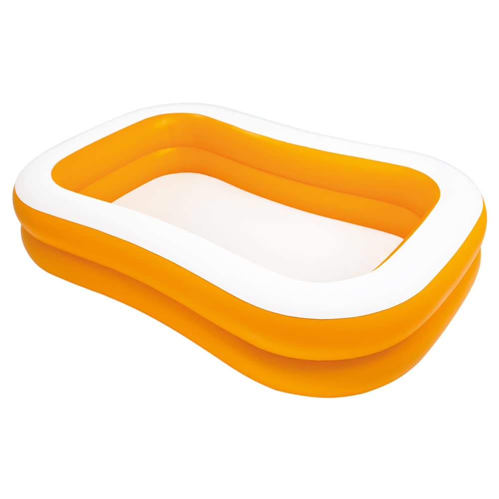 Intex 57181 Mandarine Swim Centre Pool | White & Orange | Suitable for Ages 3+ | 90x60x19 inches